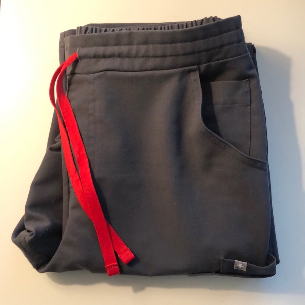 Figs Charcoal Yola Skinny Scrub Pants Small Tall